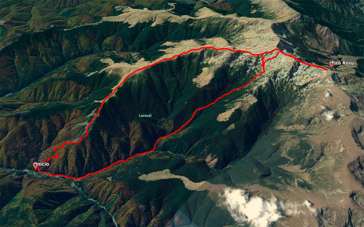 Mapa Pico Rosu