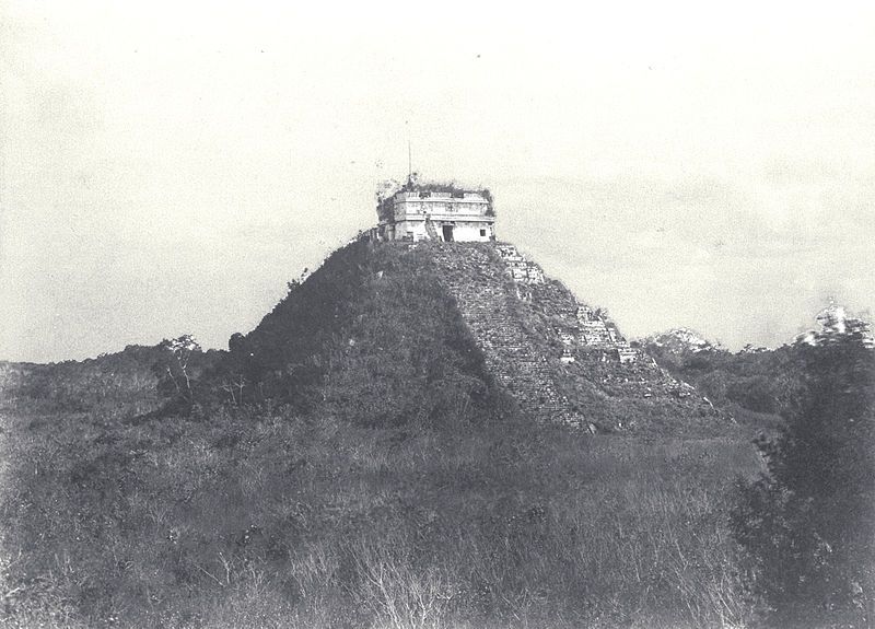 Chichén Itzá Kukulcán por Teobert Maler (1892)