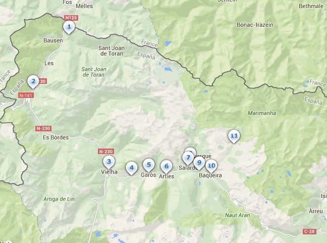 Valle de Aran - mapa