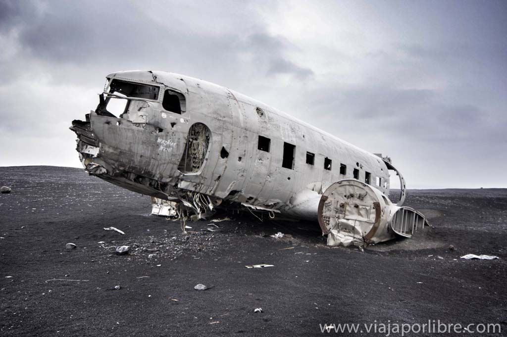 avión estrellado en Islandia DC-3 en Islandia