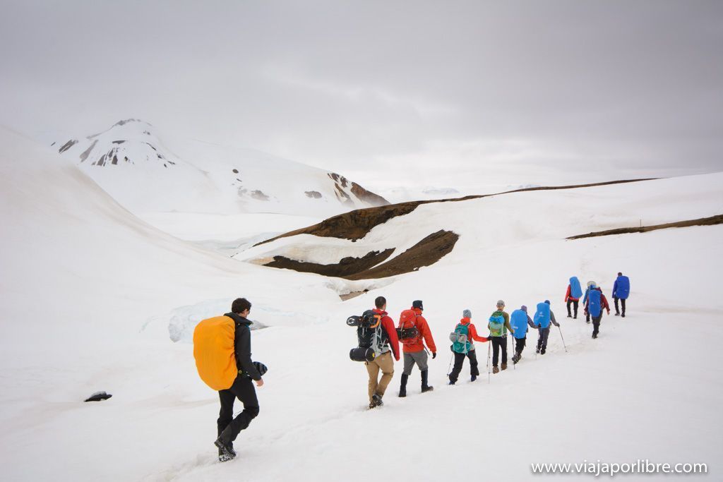 Laugavegurinn etapa 2, Hrafntinnusker - Álftavatn Laugavegurinn etapa 2, Hrafntinnusker - Álftavatn