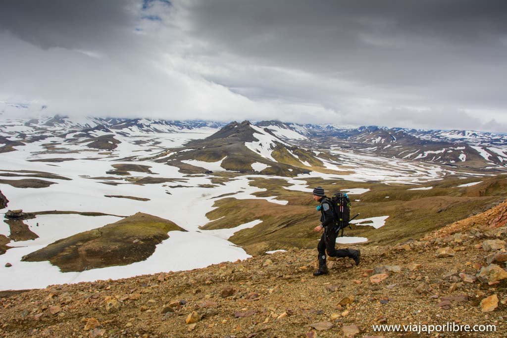 Laugavegurinn etapa 2, Hrafntinnusker - Álftavatn Laugavegurinn etapa 2, Hrafntinnusker - Álftavatn