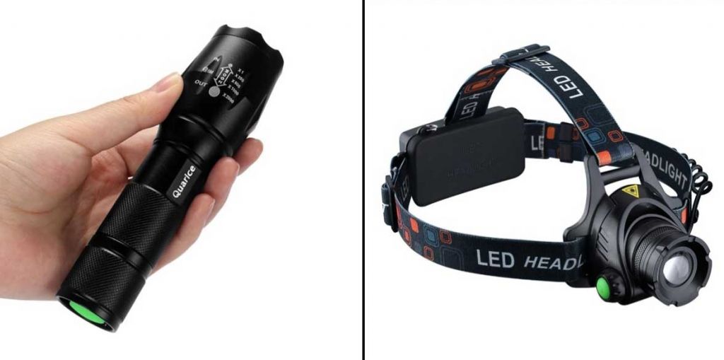 Material para ir de acampada Linterna y frontal led