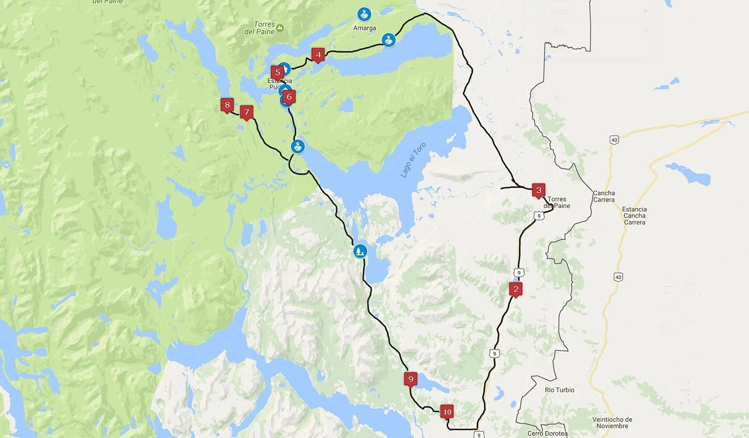 Como recorrer Torres del Paine en coche