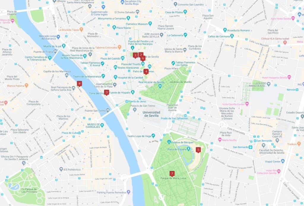Mapa de Sevilla