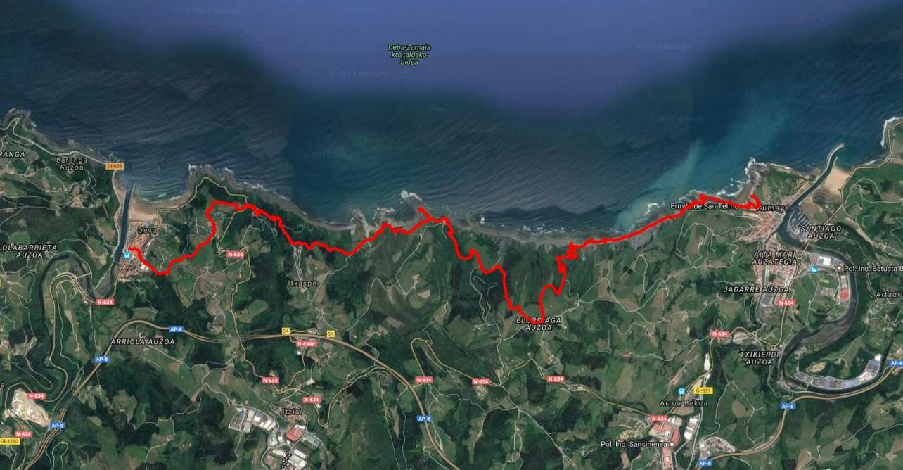Mapa Ruta del Flysch