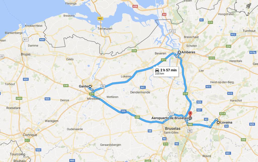 Ruta en Flandes de 4 días