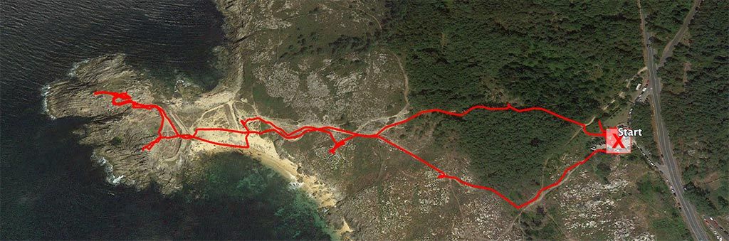 Plano de la ruta al castro Plano de la ruta al castro