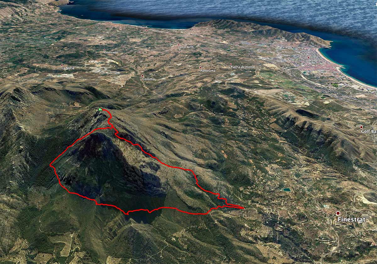 Mapa Puig Campana Mapa Puig Campana
