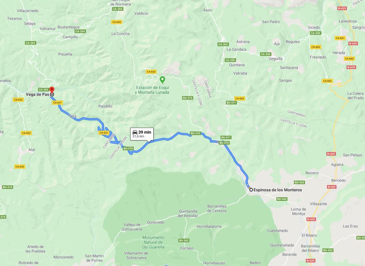Mapa del recorrido