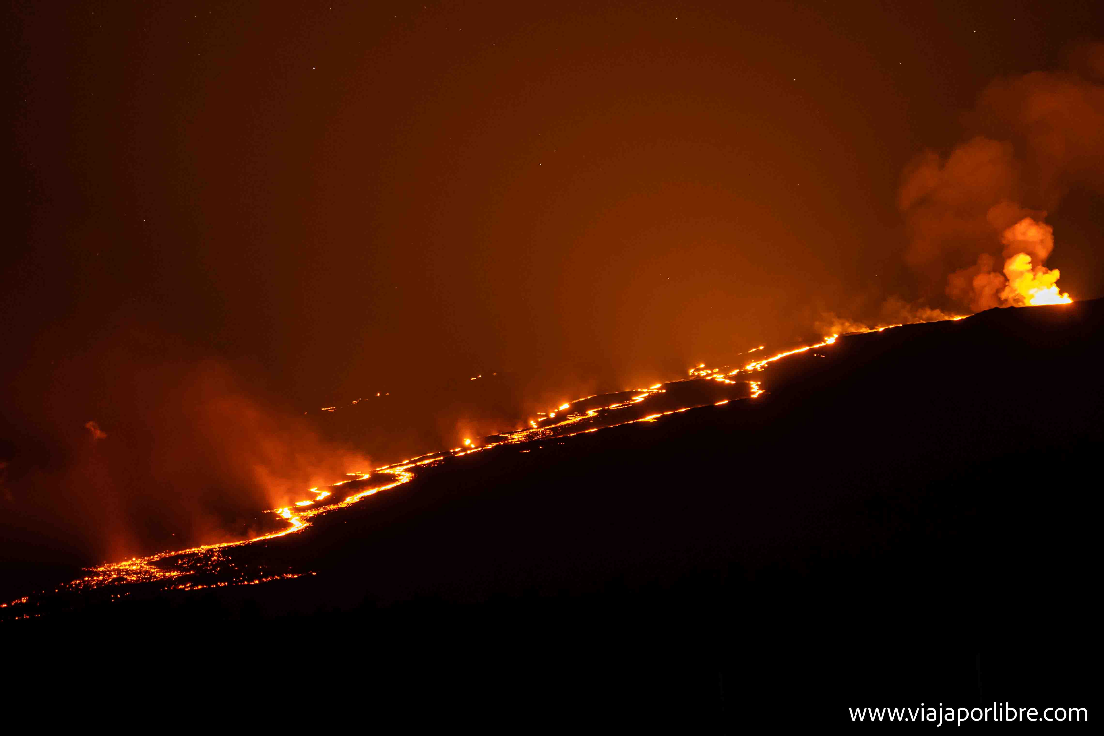 Eruoción en el Mauna Loa - Hawaii