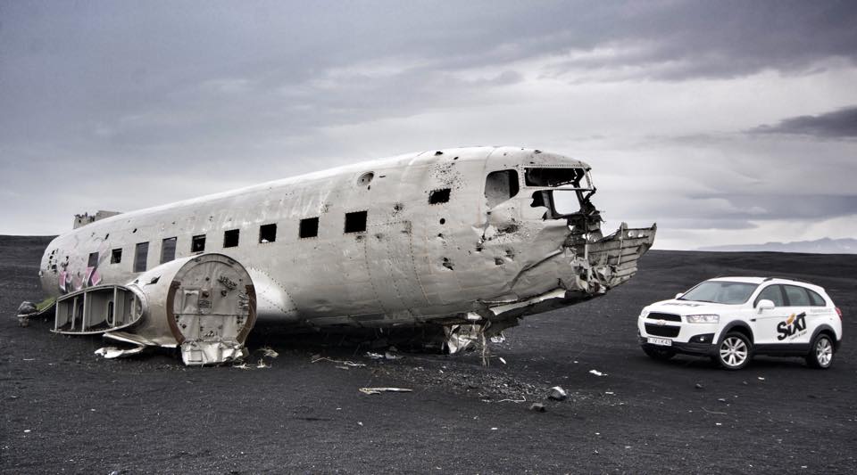 Avión estrellado en Islandia