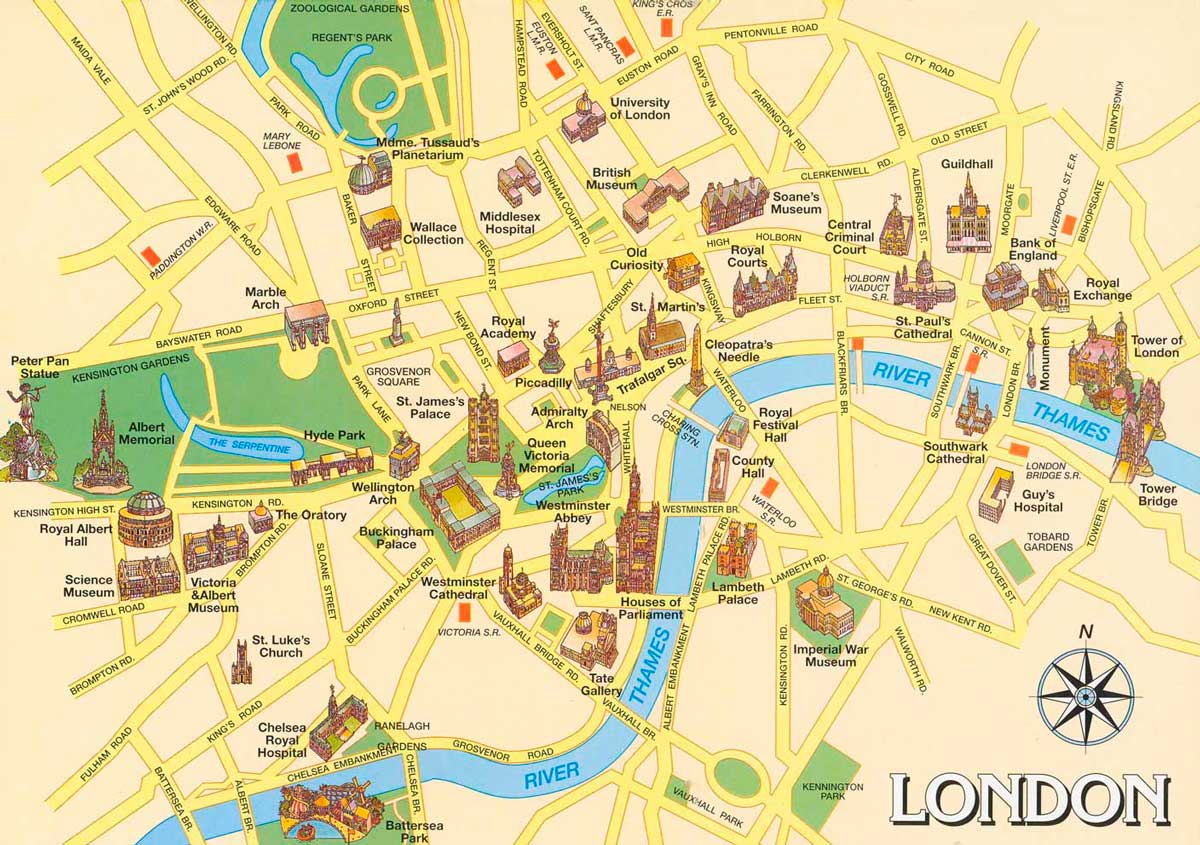 Mapa turístico de Londres