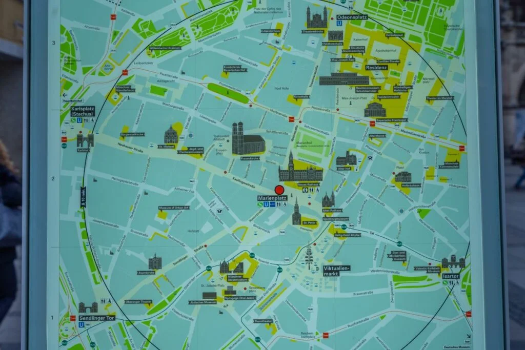 Mapa turistico munich - Viajessindestino.com