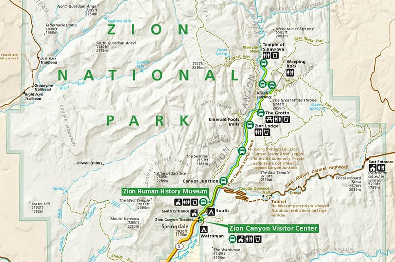Mapa de Zion