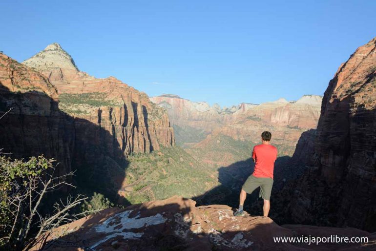 Estados Unidos - Canyon Overlook Trail. Pequeña gran ruta en Zion National Park Mirador de Canyon Overlook Trail