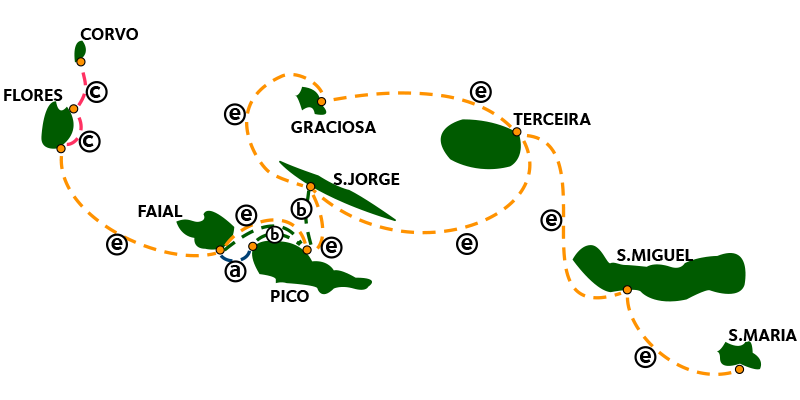 mapa rotas horarios azroes